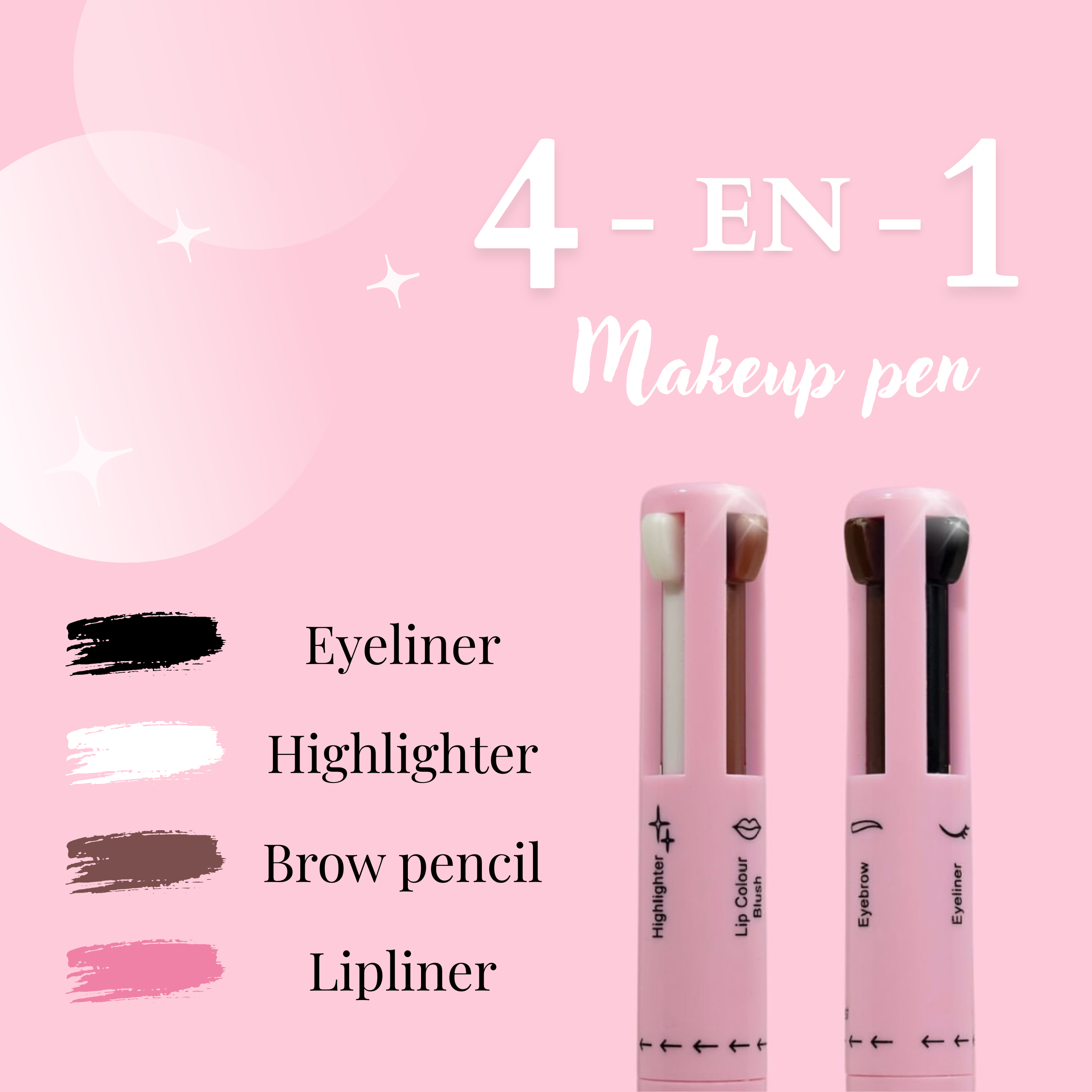 Pluma maquillaje 4-en-1