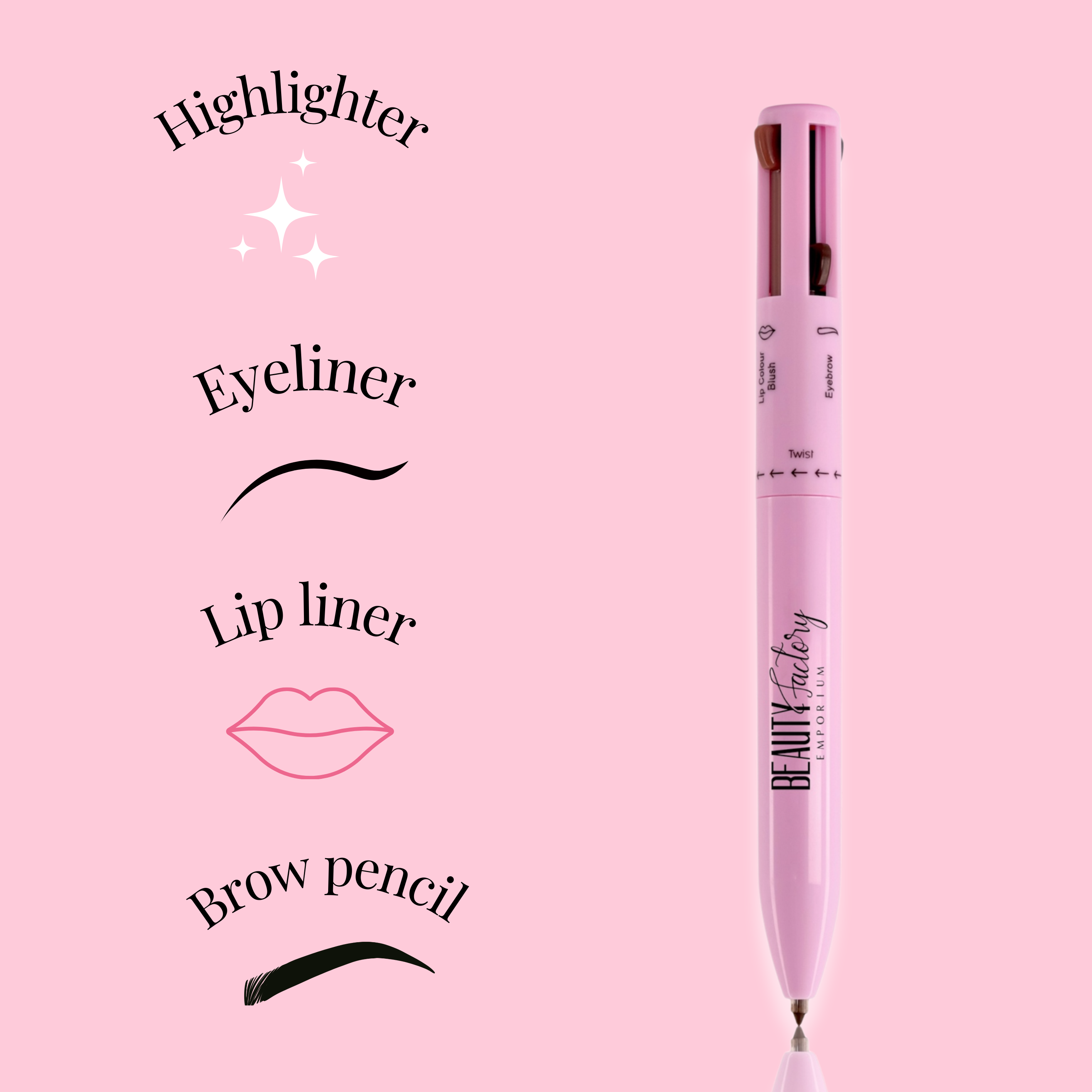 Pluma maquillaje 4-en-1